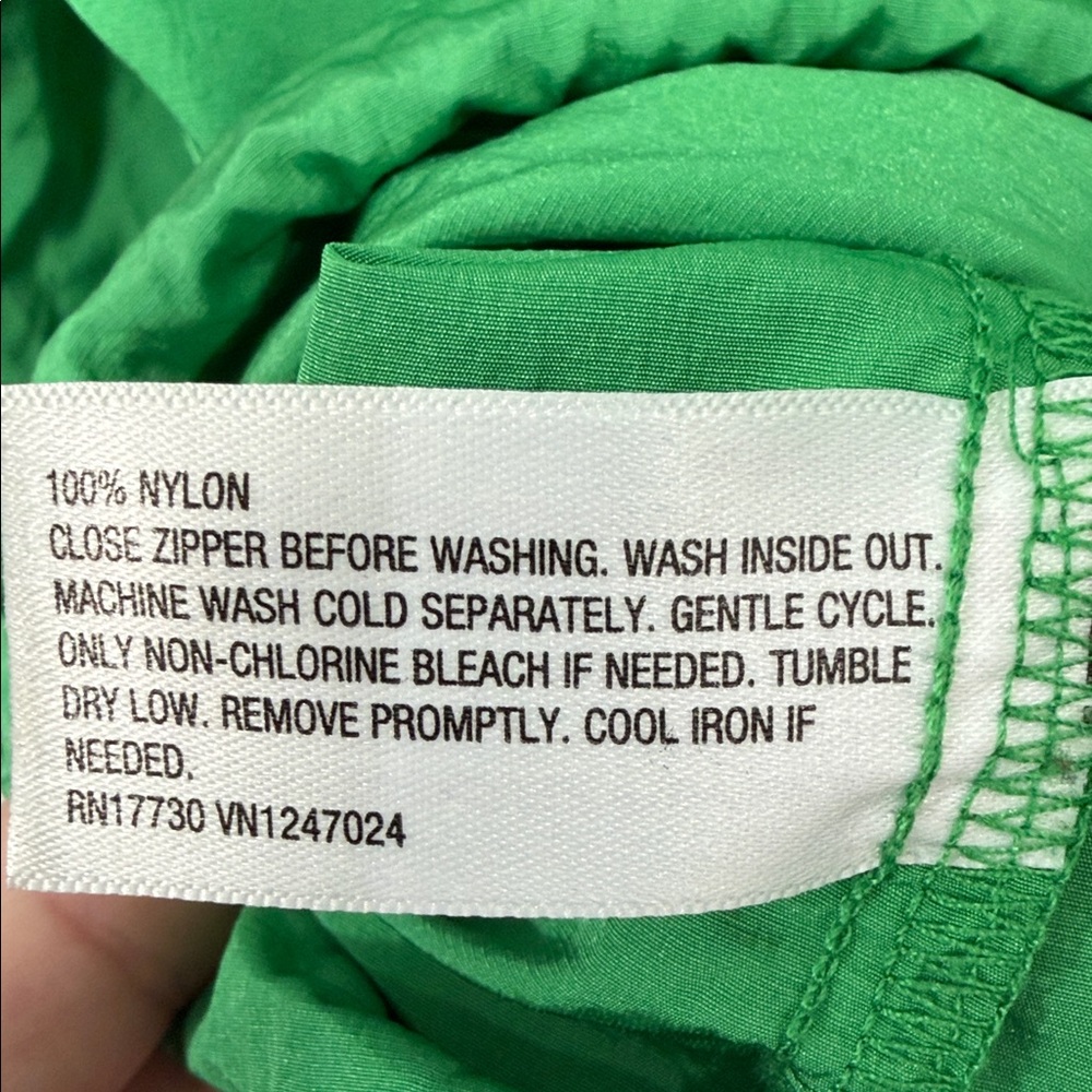 DVF x Target Green Nylon Half-Zip Windbreaker Jacket XL Lightweight Packable - Picture 7 of 7